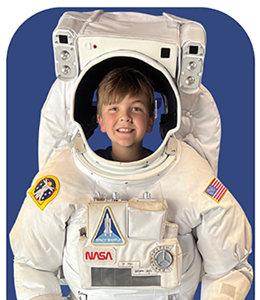 Boy in a space suit